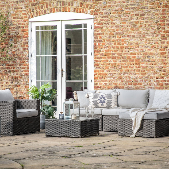 Calvi Chaise Sofa and Chair Outdoor Rattan Set