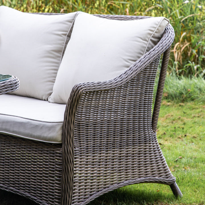 Petra Outdoor Rattan Lounge Dining Set Grey