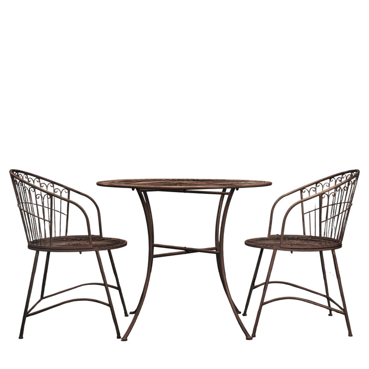 Siracusa Iron 2 Seater Bistro Set Noir