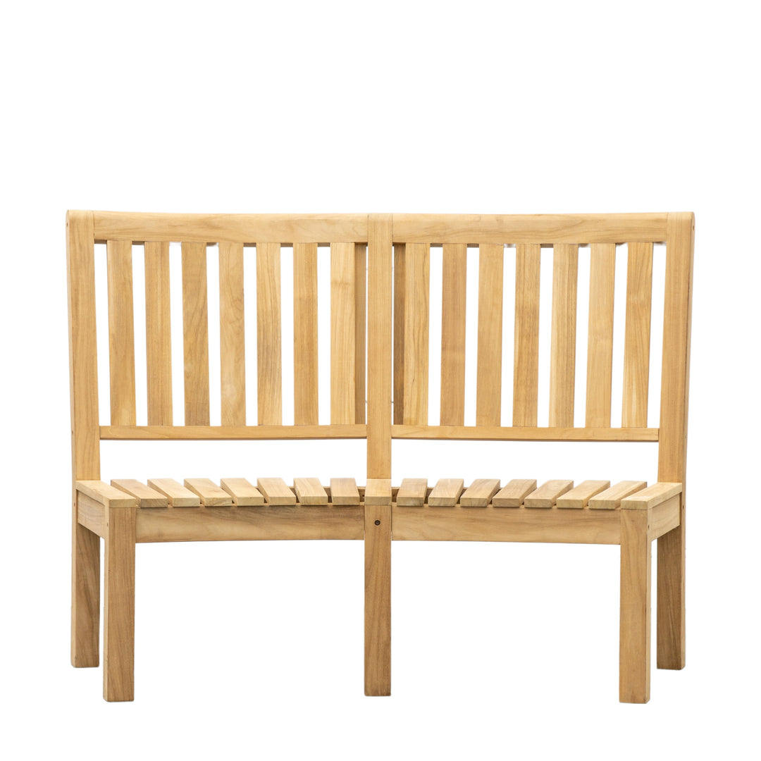 Champillet Natural Teak Tall Back Bench