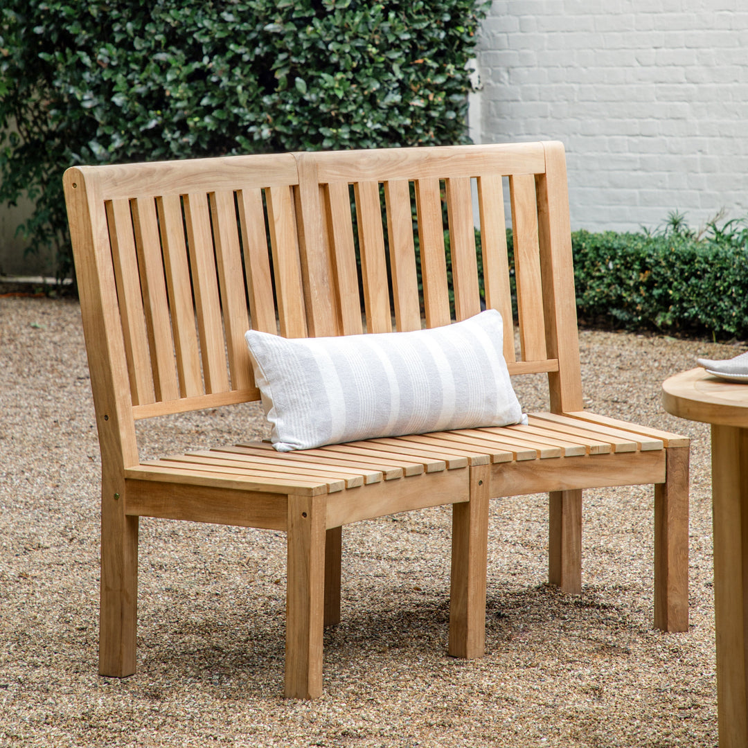 Champillet Natural Teak Tall Back Bench