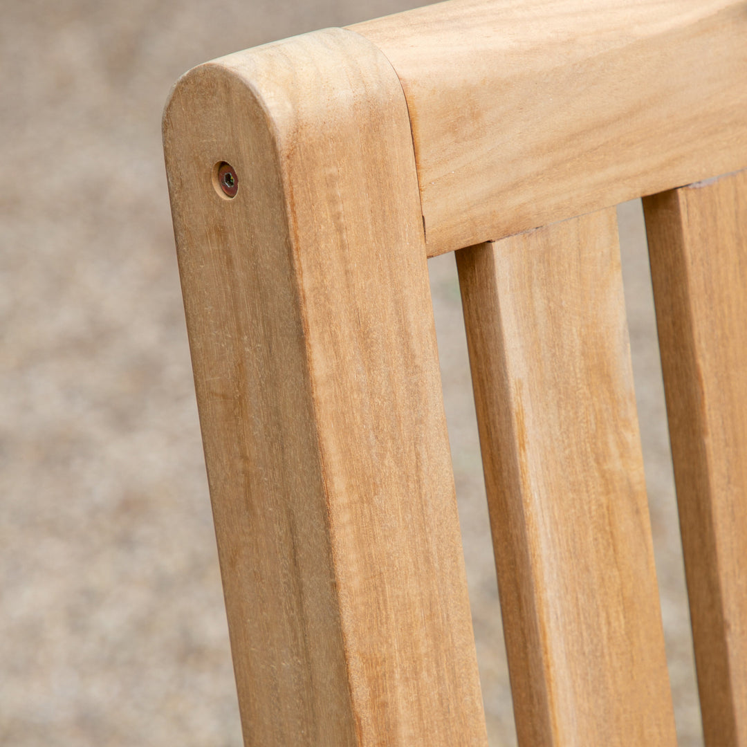 Champillet Natural Teak Tall Back Bench