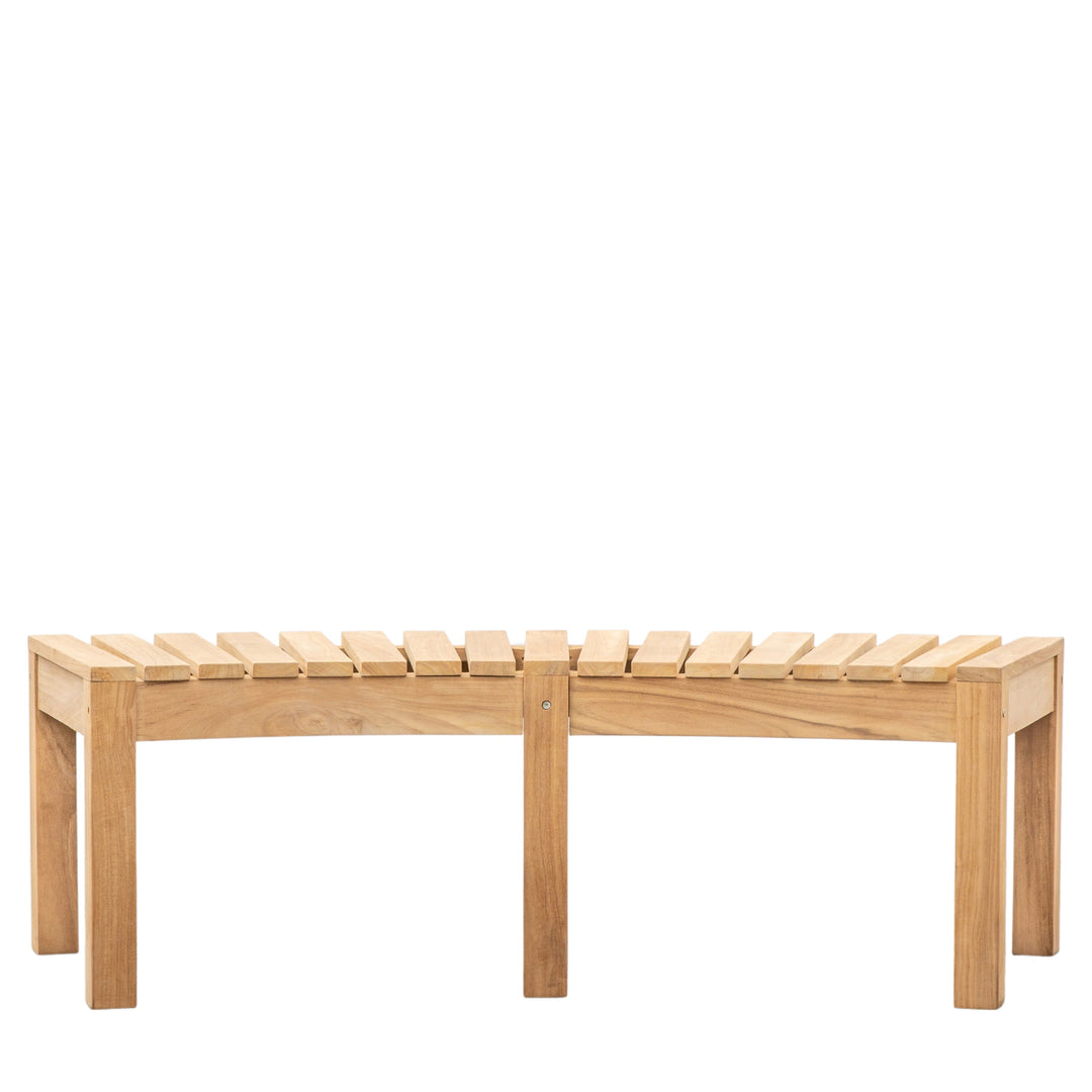 Champillet Natural Teak Outdoor Bench Short