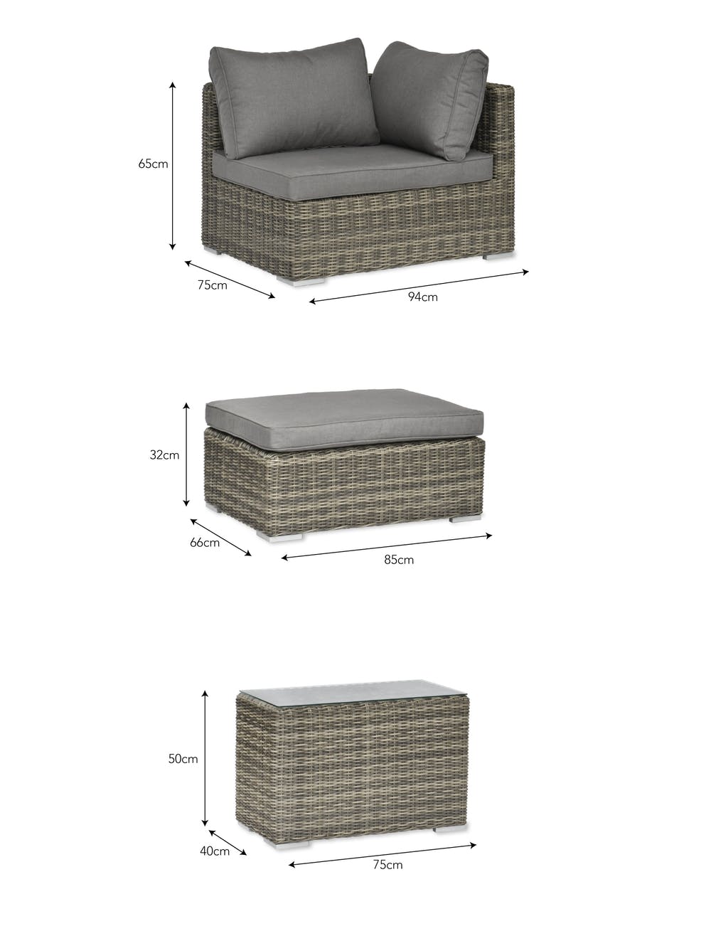 Selborne Rattan Double Lounger Set