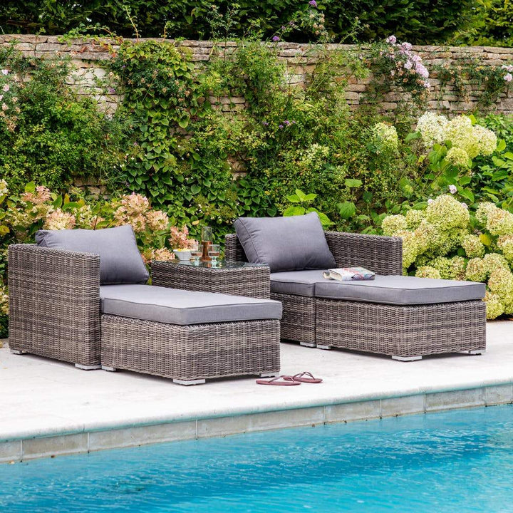 Selborne Rattan Double Lounger Set