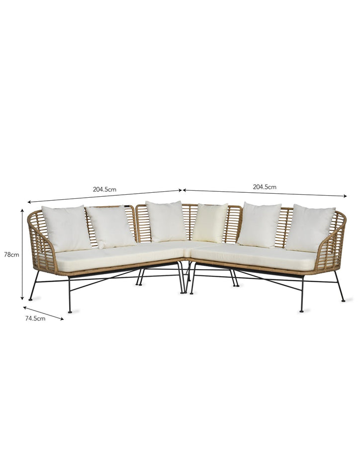 Hampstead Indoor & Outdoor Bamboo Corner Sofa