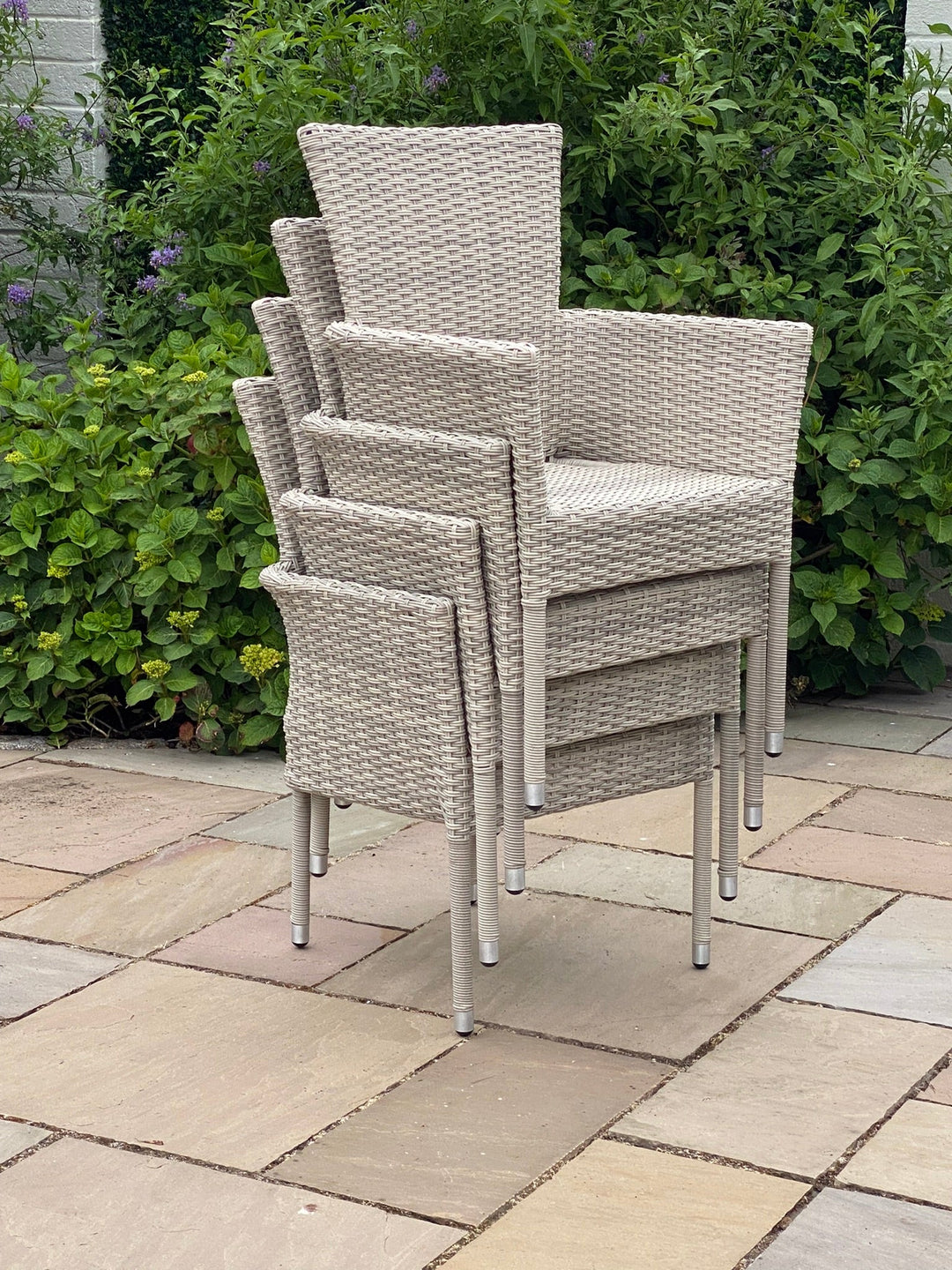 Alicante 4 Seater Outdoor Garden Rattan Stacking Set