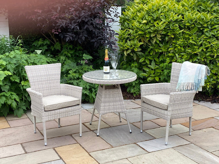 Alicante 2 Seater Outdoor Garden Rattan Stacking Set