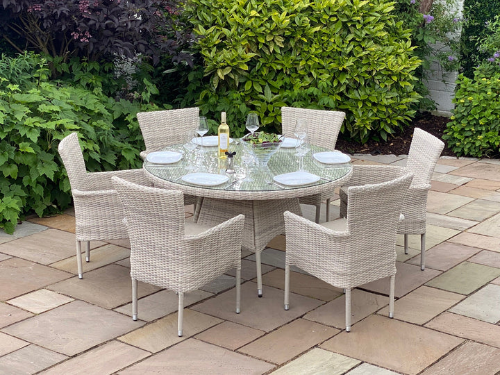 Alicate 6 Seater Outdoor Garden Rattan Stacking Set