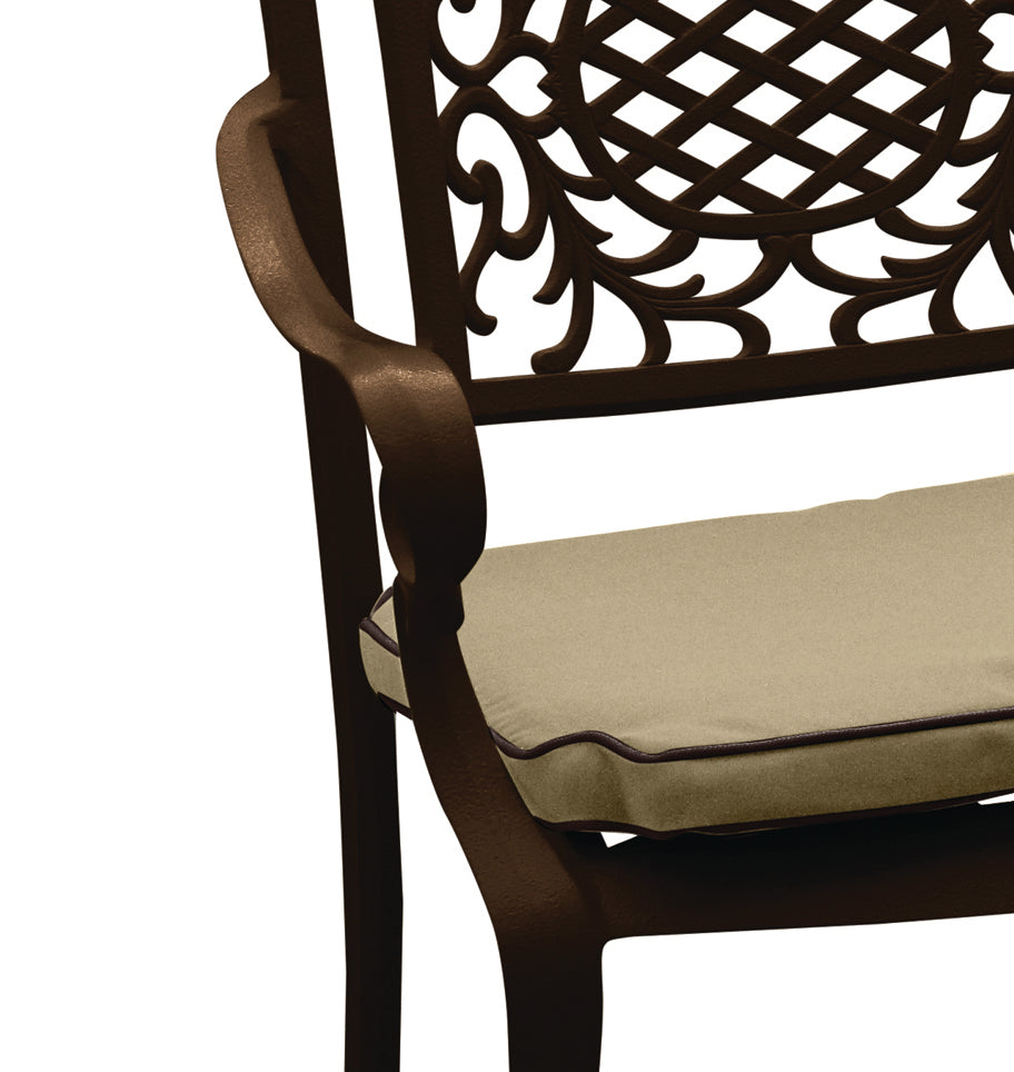 Ballygowan 2 Seater Outdoor Companion Dining Bistro Set in H'Bronze/Cream