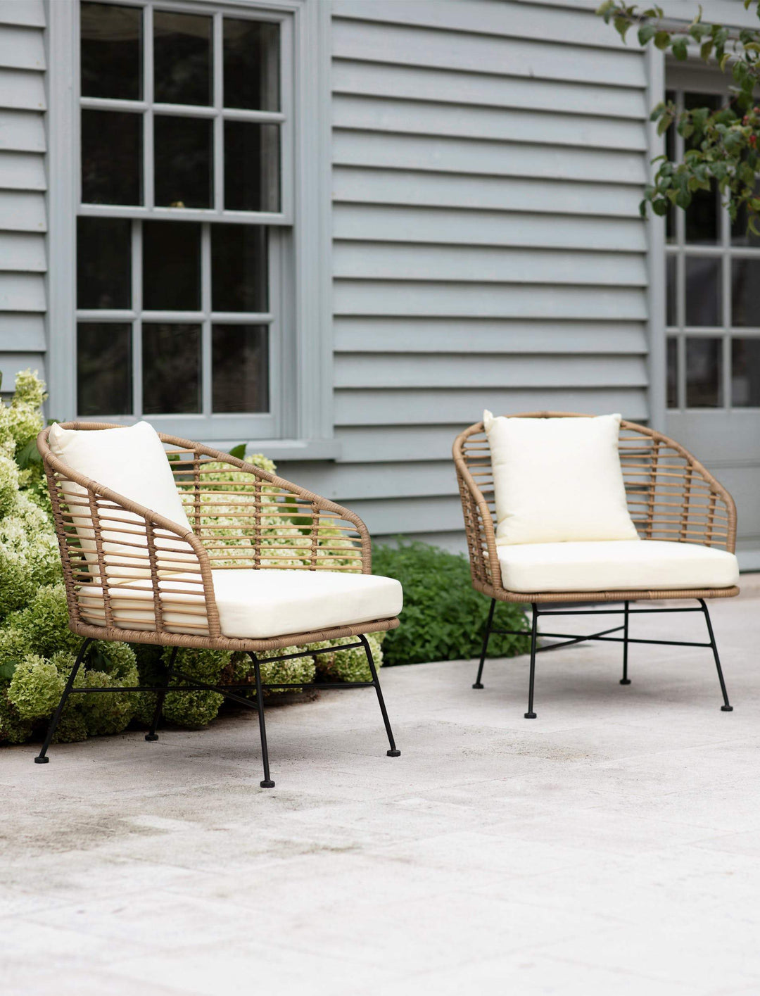 Pair of Outdoor Bamboo Hampstead Armchairs