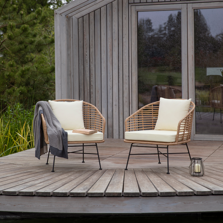 Pair of Outdoor Bamboo Hampstead Armchairs