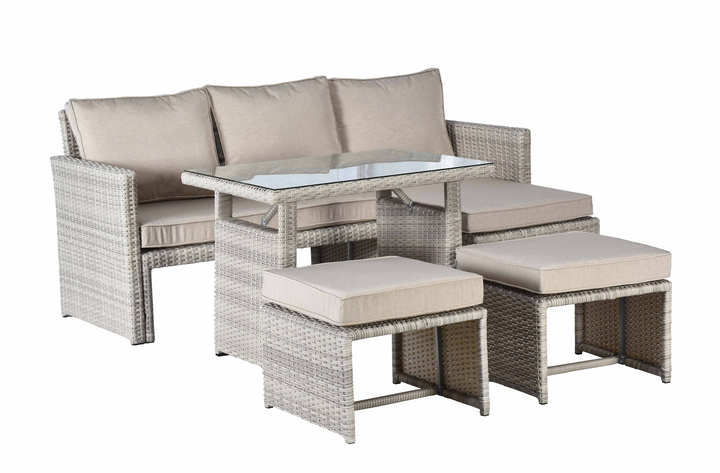 Alicante 5 Piece Outdoor Garden Rattan Corner Set