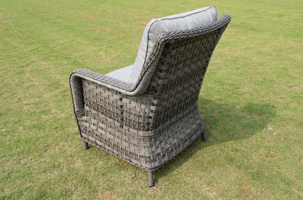 Amalfi 2 Seater Rattan Outdoor Garden Coffee Set in Dark Grey