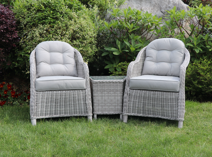 Portofino Sepino 2 Seater Rattan Outdoor Garden Bistro Set