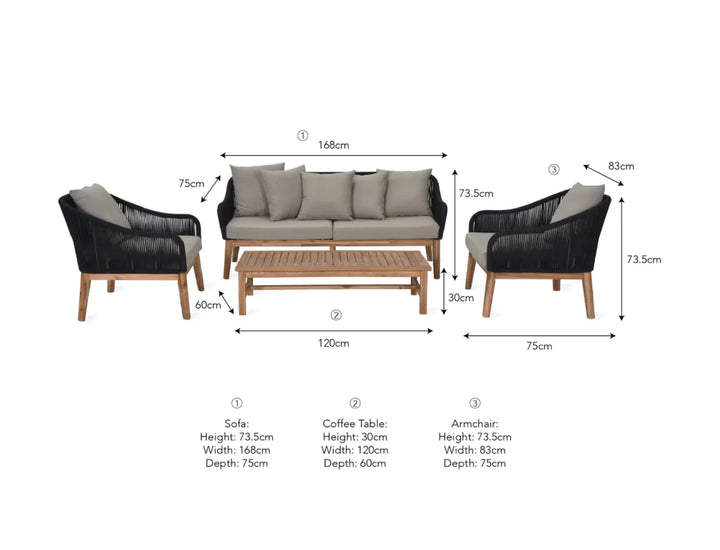 Luccombe Outdoor Sofa Set