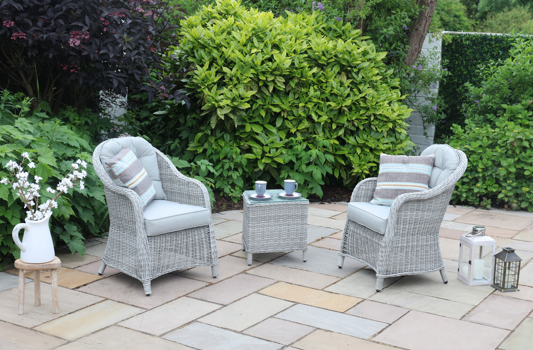 Portofino Sepino 2 Seater Rattan Outdoor Garden Bistro Set