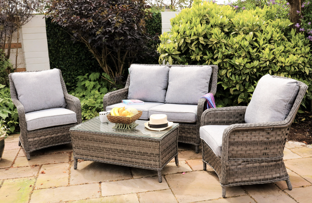 Rattan 2 seater online coffee set