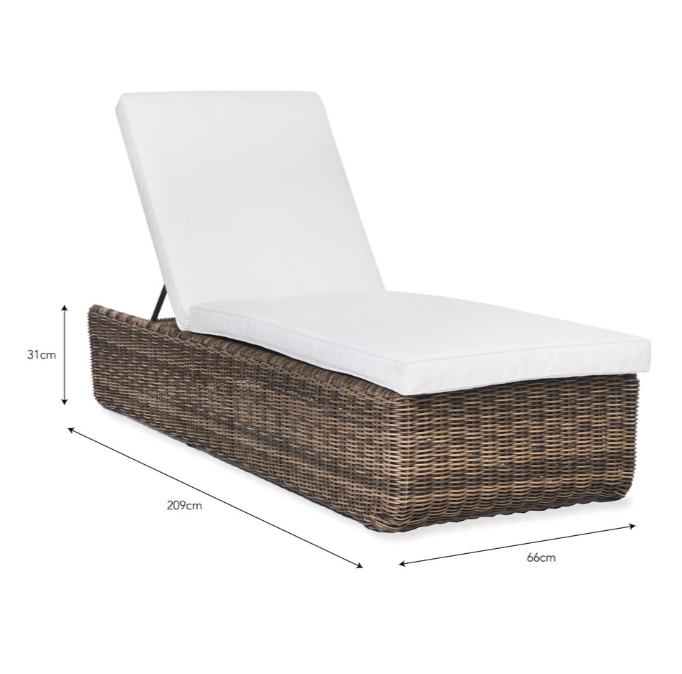 Skala Rattan Outdoor & Garden Sun Lounger