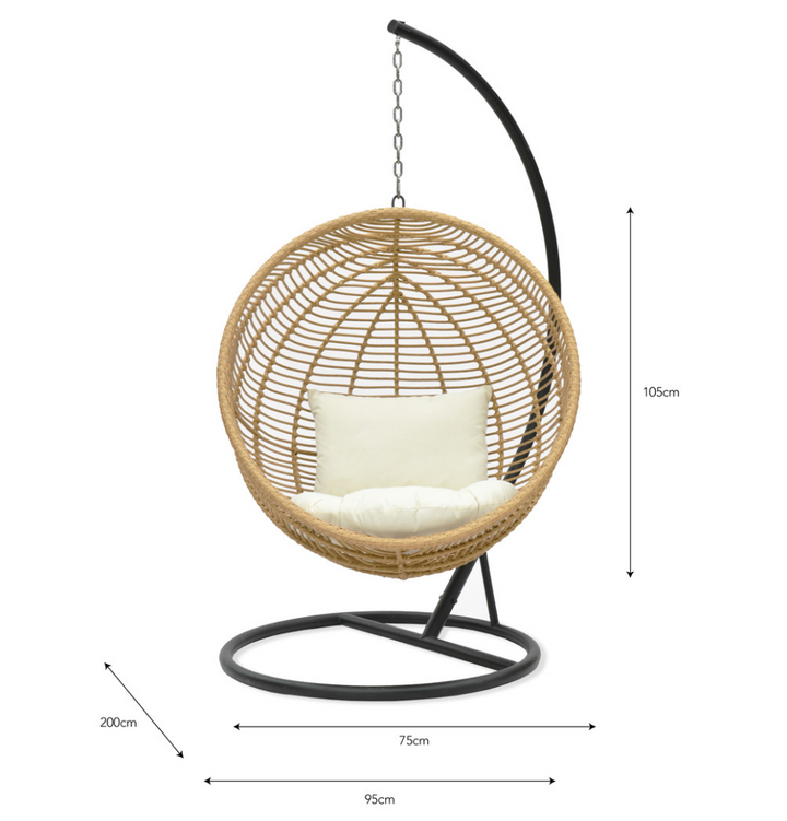 Hampstead Indoor & Outdoor Bamboo Hanging Nest Chair