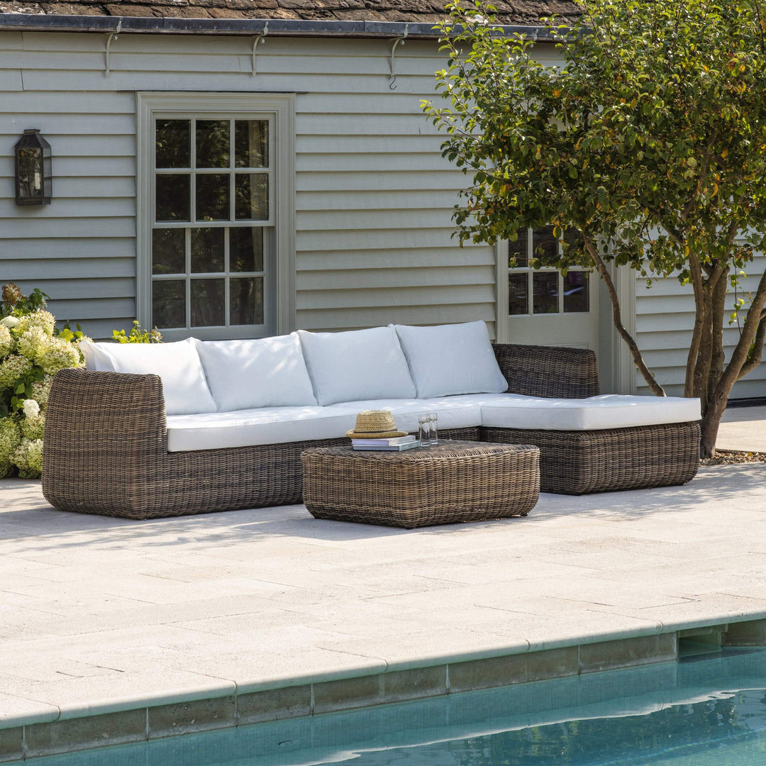 Skala Outdoor All Weather Rattan Sofa Set with Ottoman