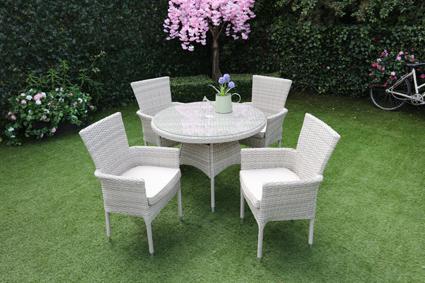 Alicante 4 Seater Outdoor Garden Rattan Stacking Set