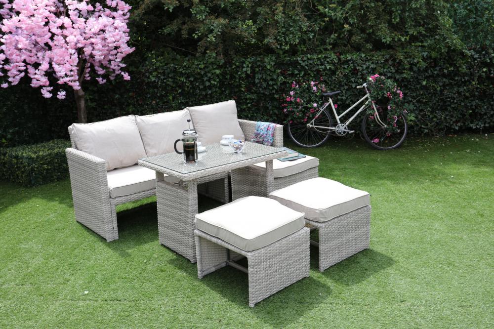 Alicante 5 Piece Outdoor Garden Rattan Corner Set